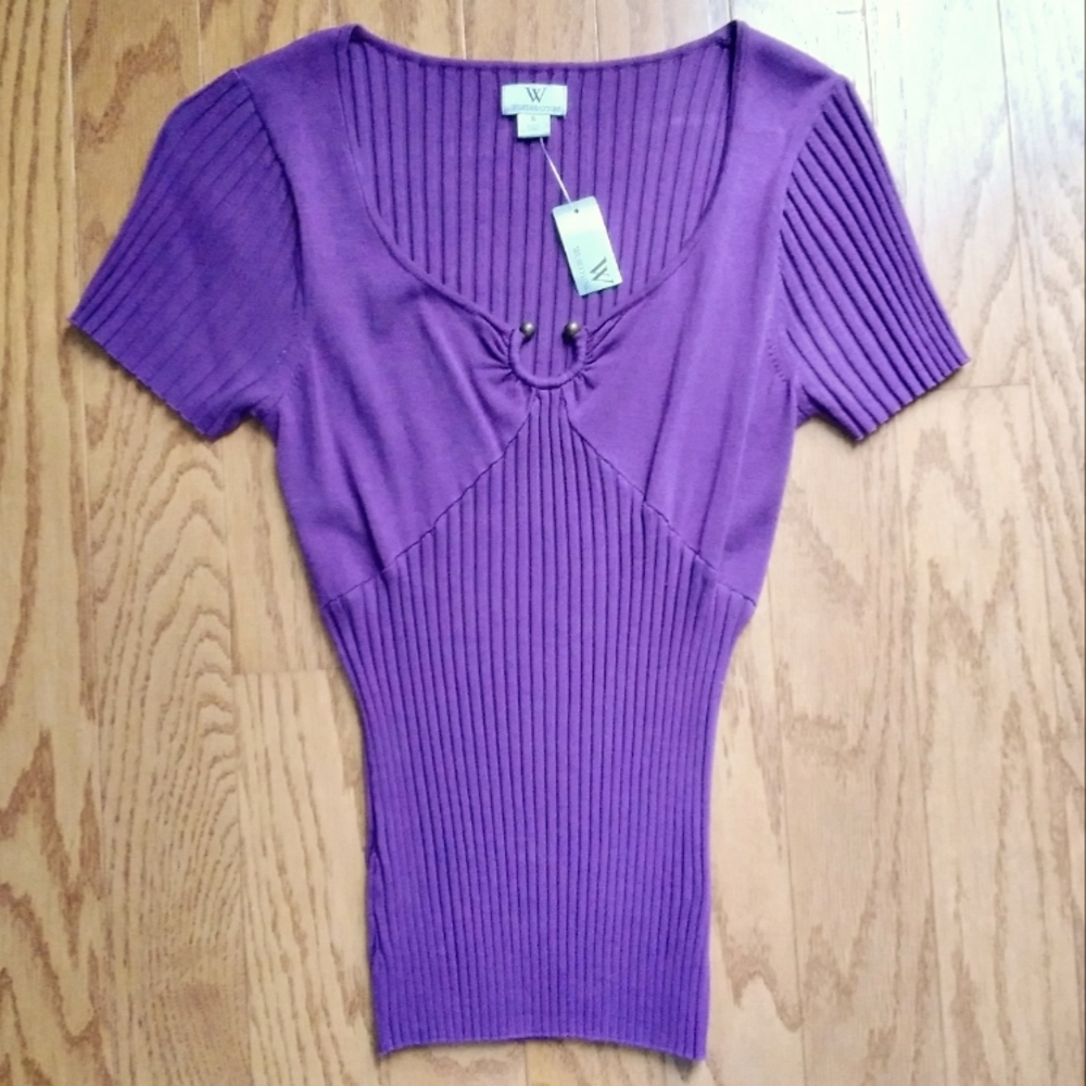 NWT Worthington silk blend sweater top size S